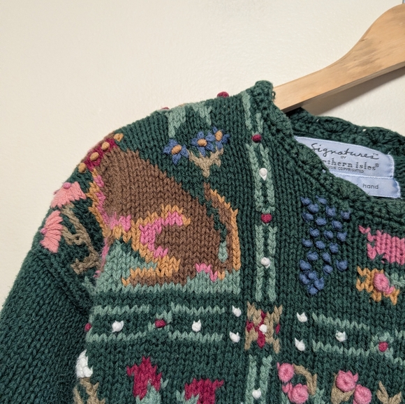 Signature by Northern Isles Hand Knit Sweater | Small | 3/4 Sleeve - Picture 11 of 13